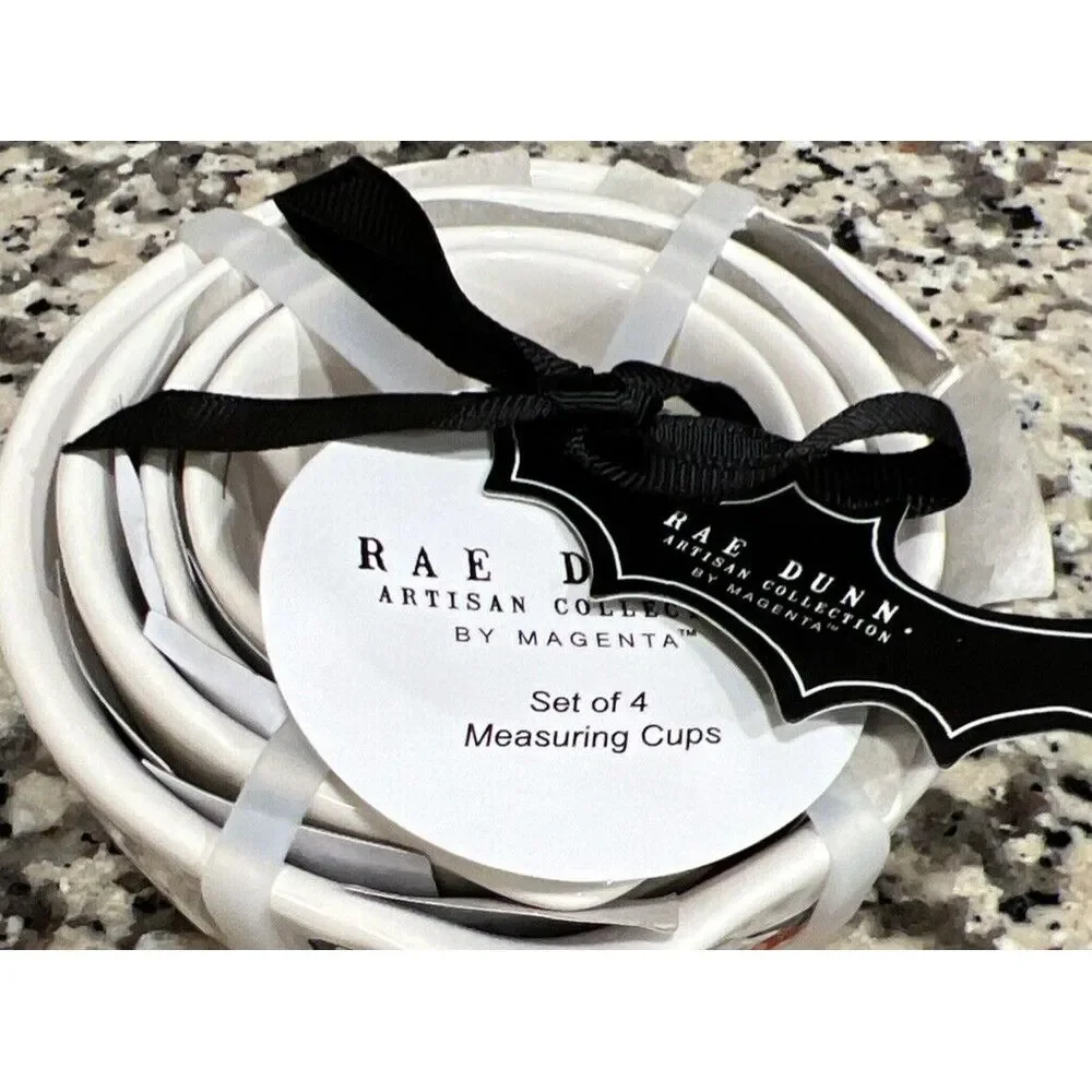 New Rae Dunn Halloween Pumpkin‎ with Witch's Hat Nesting Measuring Cups